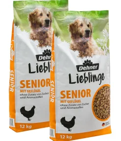 Dehner Lieblinge Trockenfutter Hund - Trockenfutter für Hunde Senior, Geflügel