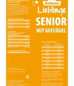 Dehner Lieblinge Trockenfutter Hund - Trockenfutter für Hunde Senior, Geflügel
