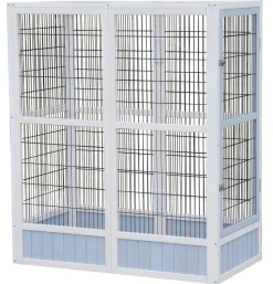 Dehner Lieblinge Vogelkäfige & Volieren > Vogelgehege Santorini, /blau, ca. B116,4/H136/T60 cm
