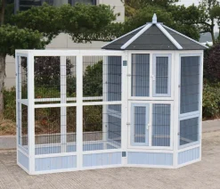 Dehner Lieblinge Vogelvoliere Santorini, /blau, ca. Ø132/H180 cm Discount