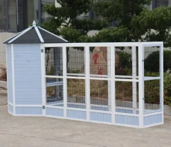 Dehner Lieblinge Vogelvoliere Santorini, /blau, ca. Ø132/H180 cm Discount