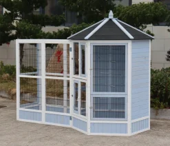 Dehner Lieblinge Vogelvoliere Santorini, /blau, ca. Ø132/H180 cm Discount
