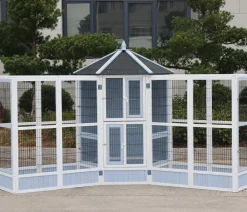 Dehner Lieblinge Vogelvoliere Santorini, /blau, ca. Ø132/H180 cm Discount