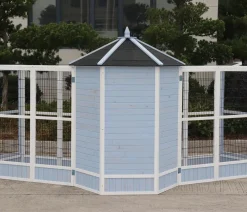 Dehner Lieblinge Vogelvoliere Santorini, /blau, ca. Ø132/H180 cm Discount