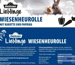 Dehner Lieblinge Heu > Wiesenheurolle mit Karotte & Paprika, 200 g