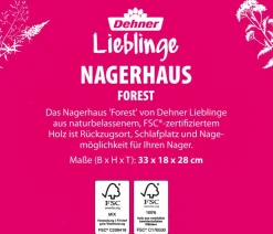 Dehner Lieblinge Mehr Kleintierbedarf - Dehner Liebliunge Nagerhaus Forest, ca. B33/H18/T28 cm Natur