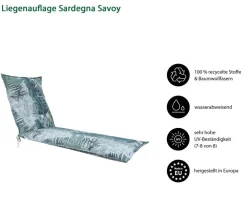 Dehner Relax- & Liegenauflagen > Liegenauflage Sardegna für Gartenliege Savoy, ca. B58/H6/T178 cm