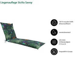 Dehner Liegenauflage Sicilia für Gartenliege Savoy, ca. B57/H6/T178 cm Online