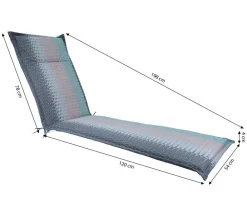 Dehner Relax- & Liegenauflagen > Liegenauflage Trentino für Alu-Tex-Liegen, ca. B54/H4/T198 cm