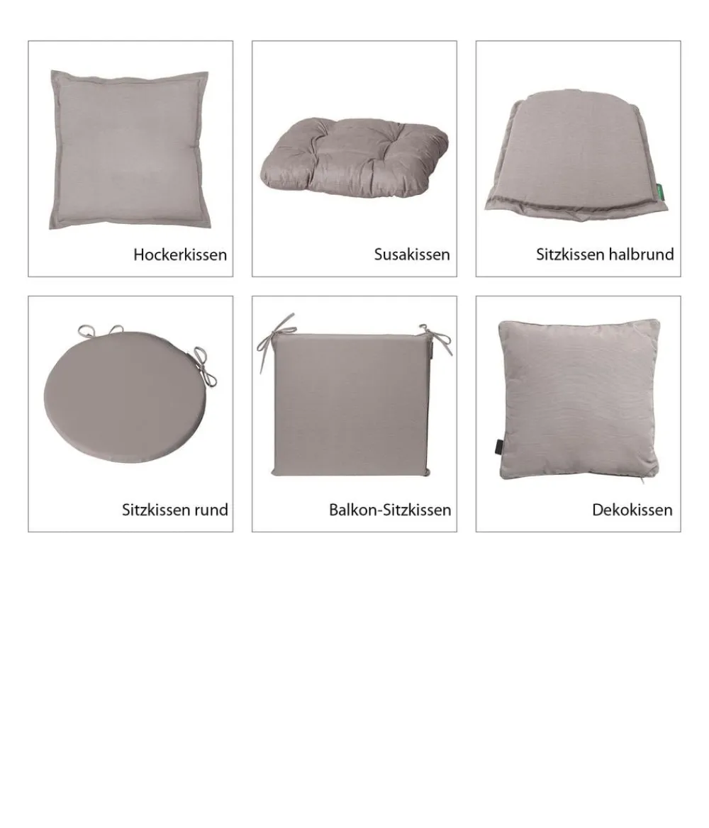 Dehner Relax- & Liegenauflagen - Liegenauflage Veneto für Gartenliege Savoy, ca. B57/H6/T178 cm Taupe