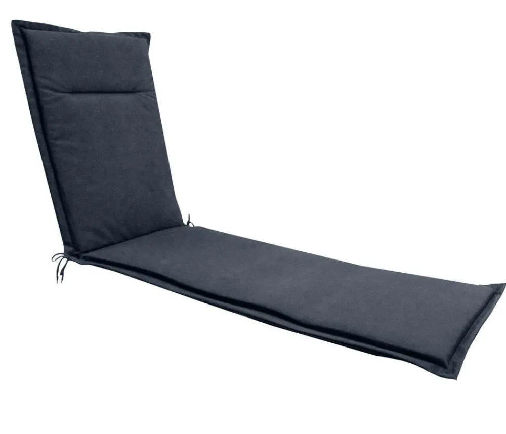Dehner Liegenauflage Veneto für Alu-Tex-Liegen, ca. B55/H4/T198 cm Dunkelgrau Best