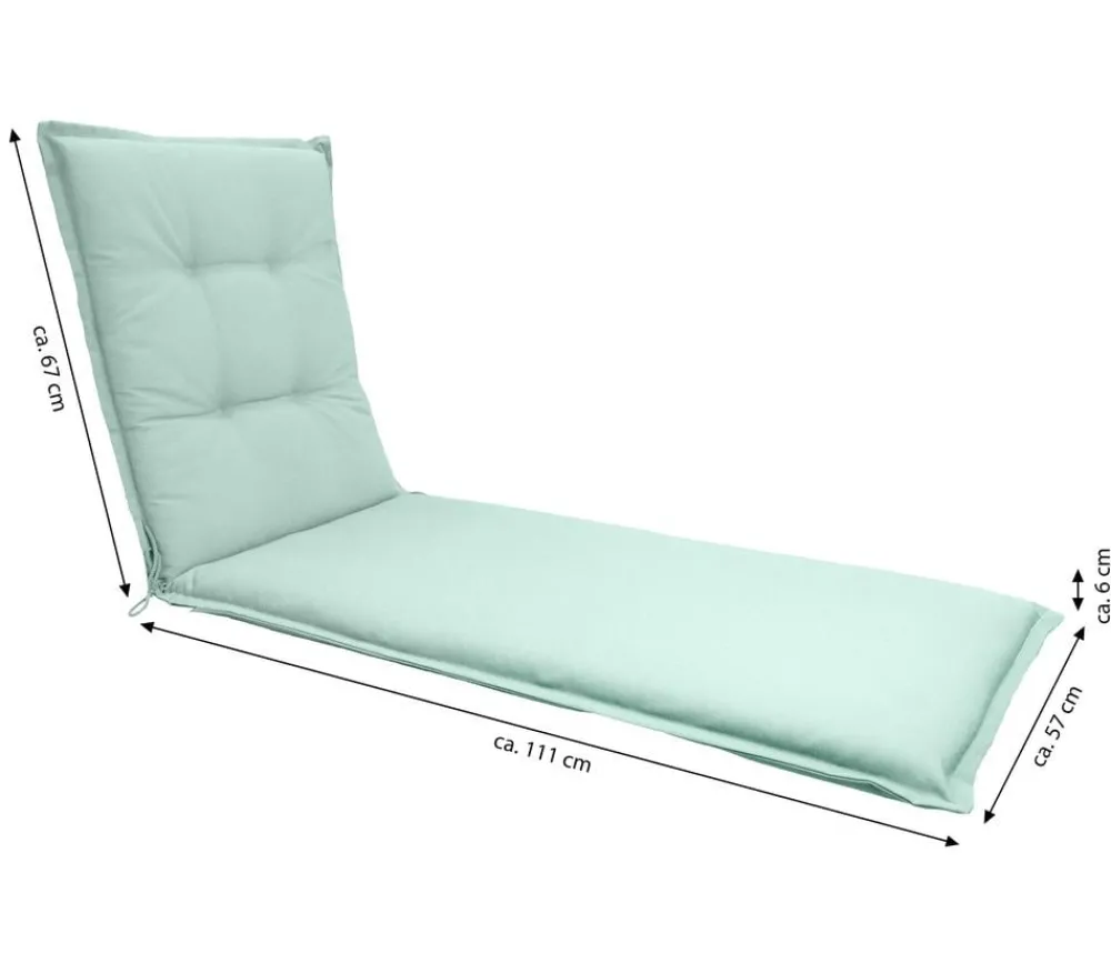 Dehner Relax- & Liegenauflagen - Liegenauflage Veneto für Gartenliege Savoy, ca. B57/H6/T178 cm Grün