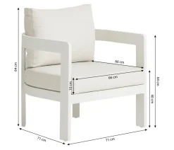 Dehner Lounge Altea, 4-teilig Creme Online