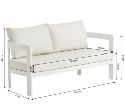 Dehner Lounge Altea, 4-teilig Creme Online