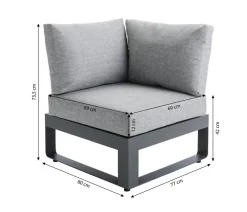 Dehner Loungemöbel|Gartenmöbel-Sets > Lounge Cannes, 4-teilig
