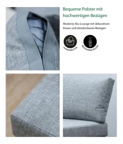 Dehner Loungemöbel|Gartenmöbel-Sets > Lounge Cannes, 4-teilig
