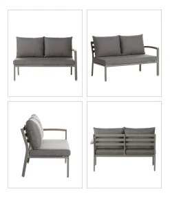 Dehner Loungemöbel|Gartenmöbel-Sets - Lounge Colmar, 4-teilig