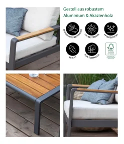 Dehner Loungemöbel|Gartenmöbel-Sets > Lounge Milo, 4-teilig