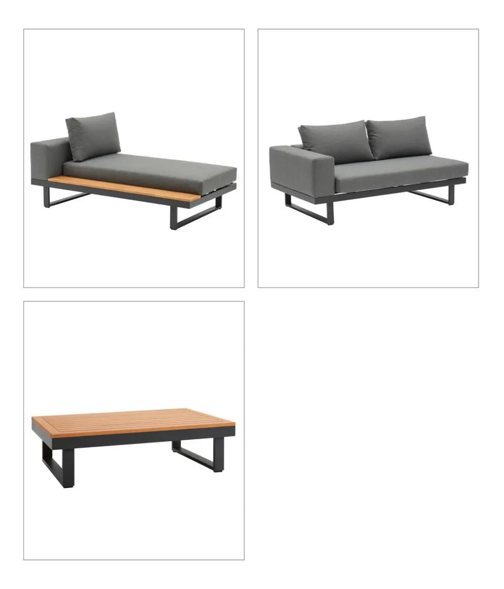 Dehner Loungemöbel|Gartenlounge-Sets > Lounge Riva, 3-teilig
