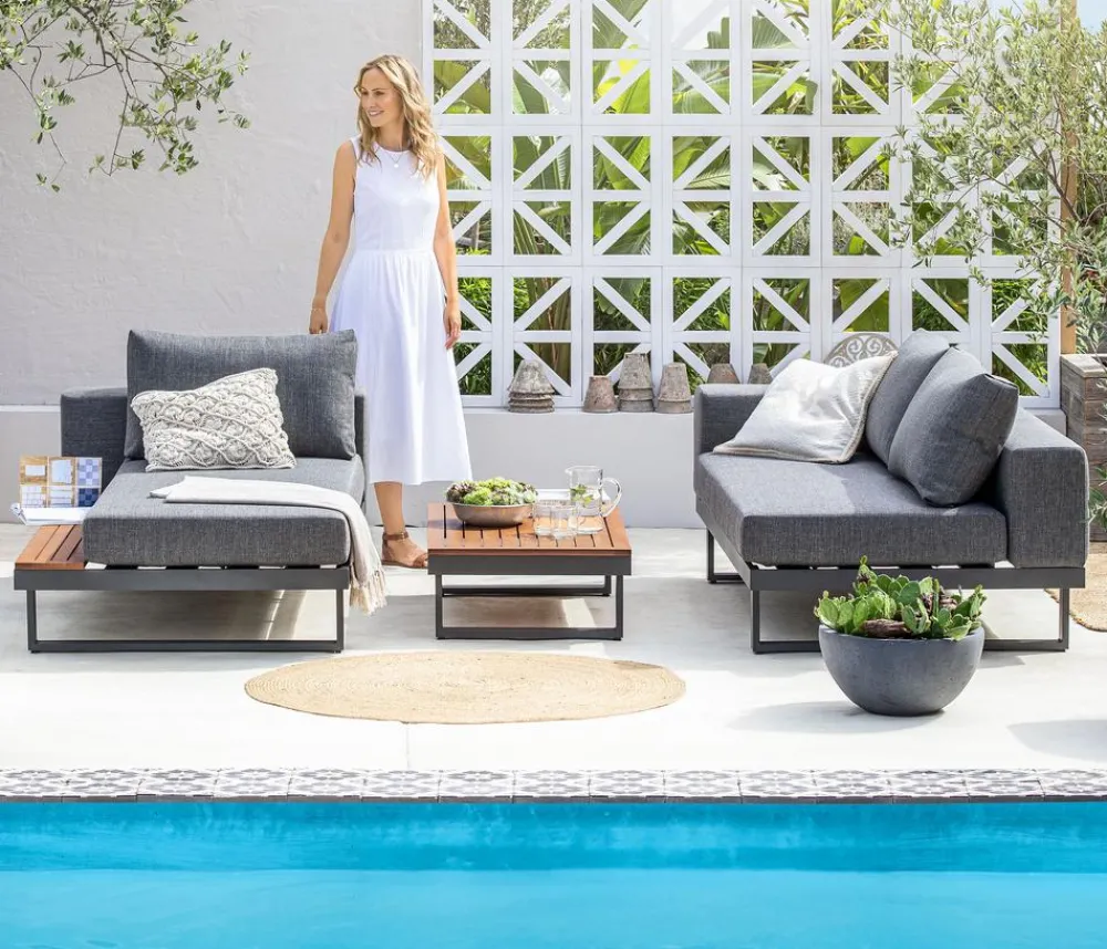 Dehner Loungemöbel|Gartenlounge-Sets > Lounge Riva, 3-teilig