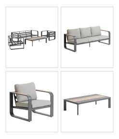 Dehner Loungemöbel|Gartenlounge-Sets > Lounge Salo, 4-teilig