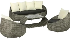 Dehner Gartenstühle Rattan|Loungesessel - Loungesessel Avani, ca. B95/H76/T97 cm