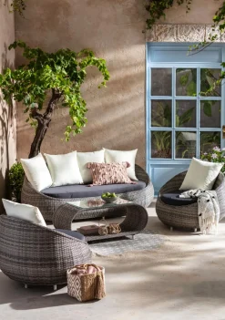 Dehner Gartenstühle Rattan|Loungesessel - Loungesessel Avani, ca. B95/H76/T97 cm