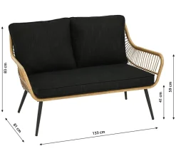 Dehner Loungemöbel|Gartenlounge-Sets - Lounge Venezia, 4-teilig