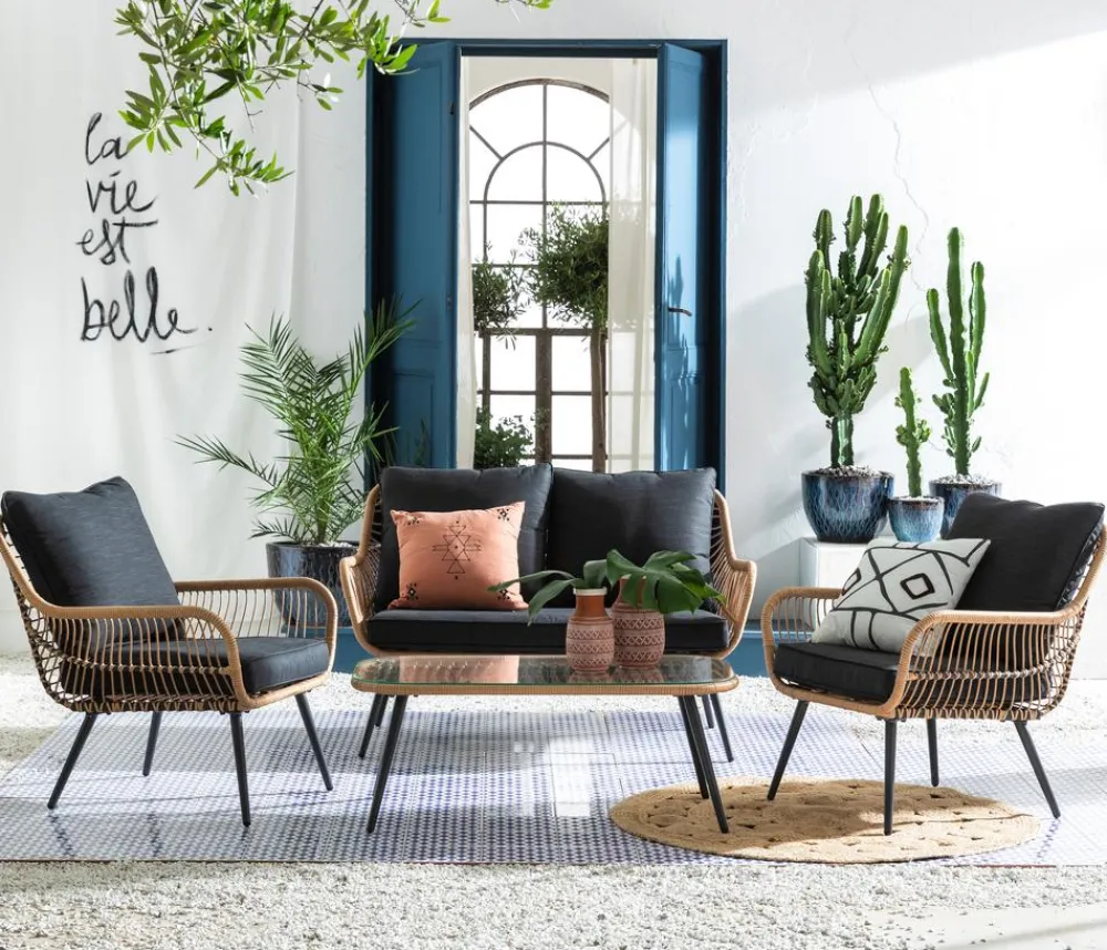 Dehner Loungemöbel|Gartenlounge-Sets - Lounge Venezia, 4-teilig