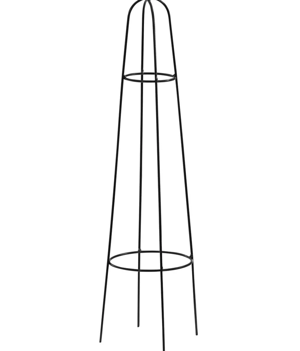 Dehner Rankgitter & Obelisken - Metall-Obelisk Mini groß, ca. Ø18/H60 cm Schwarz