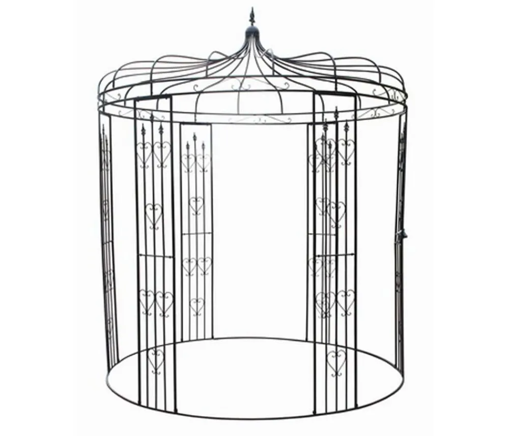 Dehner Metall-Pavillon Canterbury, ca. Ø232/H271 cm Schwarz Clearance