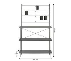 Dehner Metall-Pflanztisch Provence, , ca. B100/H160/T40 cm Schwarz Outlet