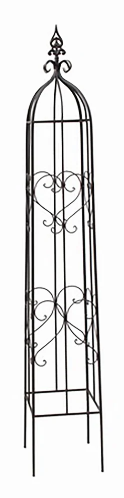 Dehner Rankgitter & Obelisken - Metall-Rankobelisk Canterbury, Grau