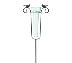 Dehner Windspiele & Gartenstecker > Metall-Regenmesser Vögel Duo