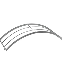 Dehner Rosenbögen - Metall-Rosenbogen Halbbogen, ca. B40/H70/T40 cm Dunkelgrau