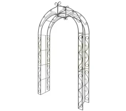 Dehner Metall-Rosenbogen Newport, ca. B134/H244/T38 cm Braun
