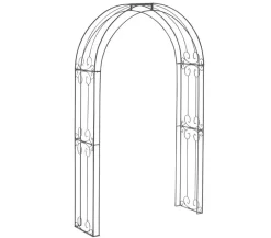 Dehner Rosenbögen > Metall-Rosenbogen Ornamento, ca. B120/H210/T39 cm