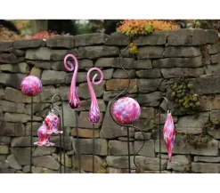 Dehner Windspiele & Gartenstecker - Metallstab Welle, 180 cm Grau