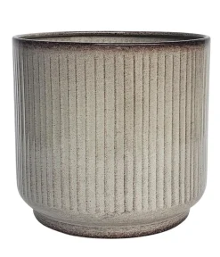 Dehner Blumentöpfe & Übertöpfe - Metall-Topf Urban, rund Beige