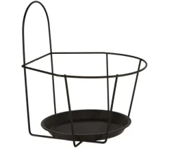 Dehner Metall-Wandblumentopfhalter Kaya, Schwarz Clearance