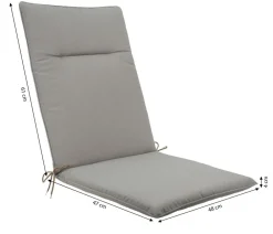 Dehner Mittellehnerauflage Veneto, ca. B48/H4/T108 cm Taupe Hot