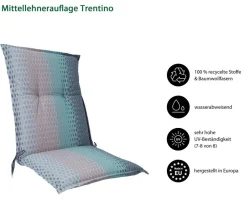Dehner Sitzauflagen - Mittellehnerauflage Trentino, ca. B50/H6/T108 cm