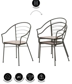 Dehner Mosaiksessel Chiara, terra-rosé New