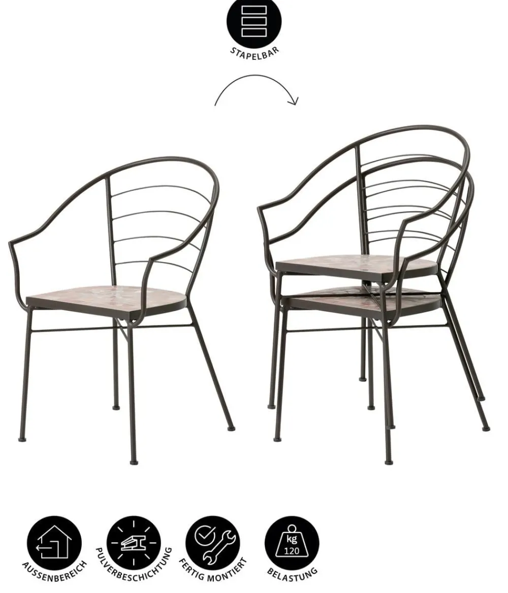 Dehner Mosaiksessel Chiara, terra-rosé New