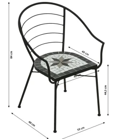 Dehner Gartenstühle Metall|Balkonstühle > Mosaiksessel Diana