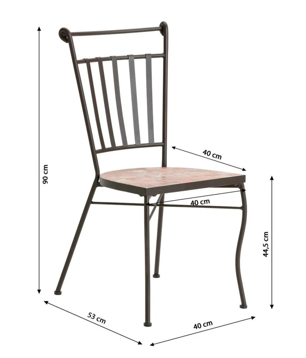 Dehner Gartenstühle Metall|Garten- & Loungesessel > Mosaikstuhl Chiara, terra-rosé