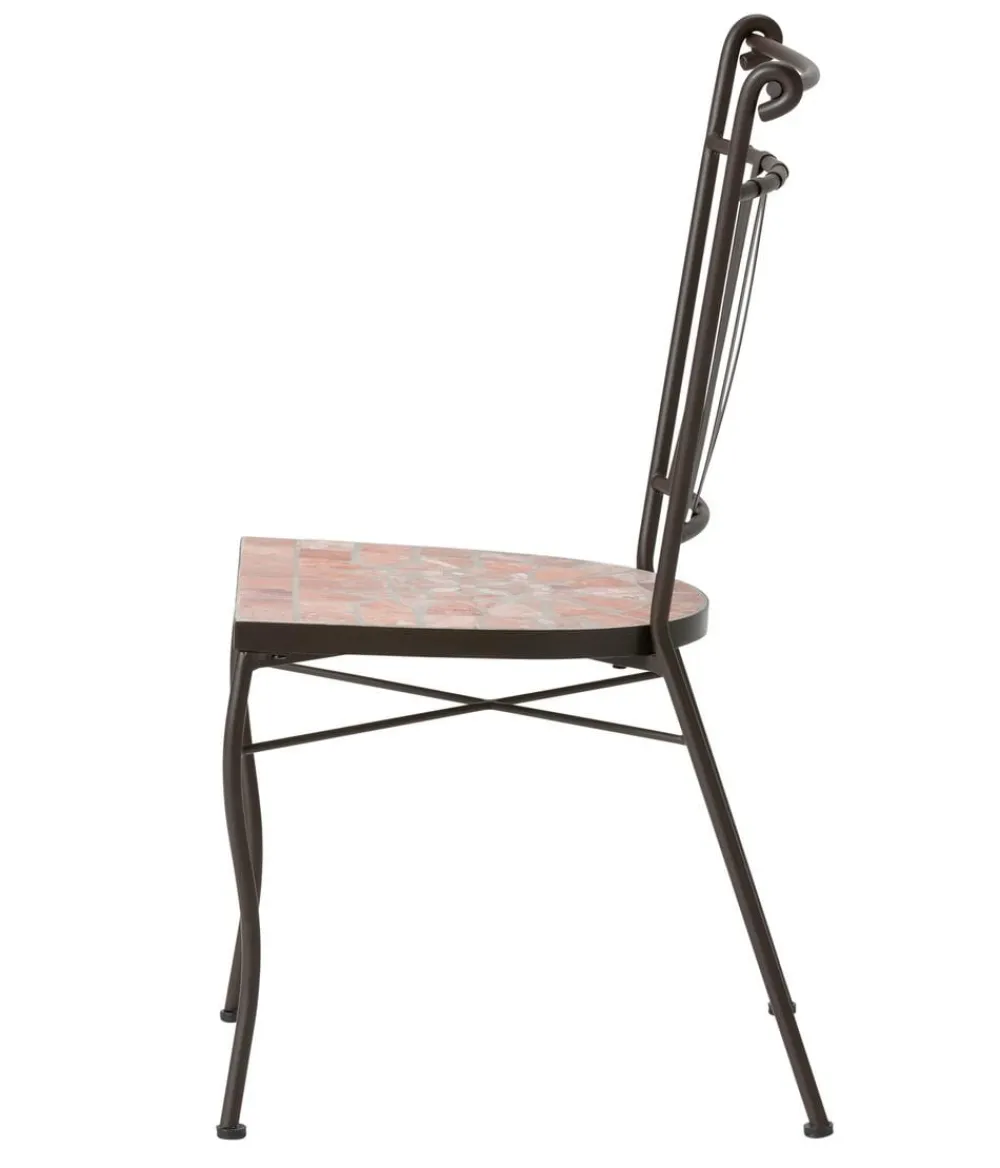Dehner Gartenstühle Metall|Garten- & Loungesessel > Mosaikstuhl Chiara, terra-rosé