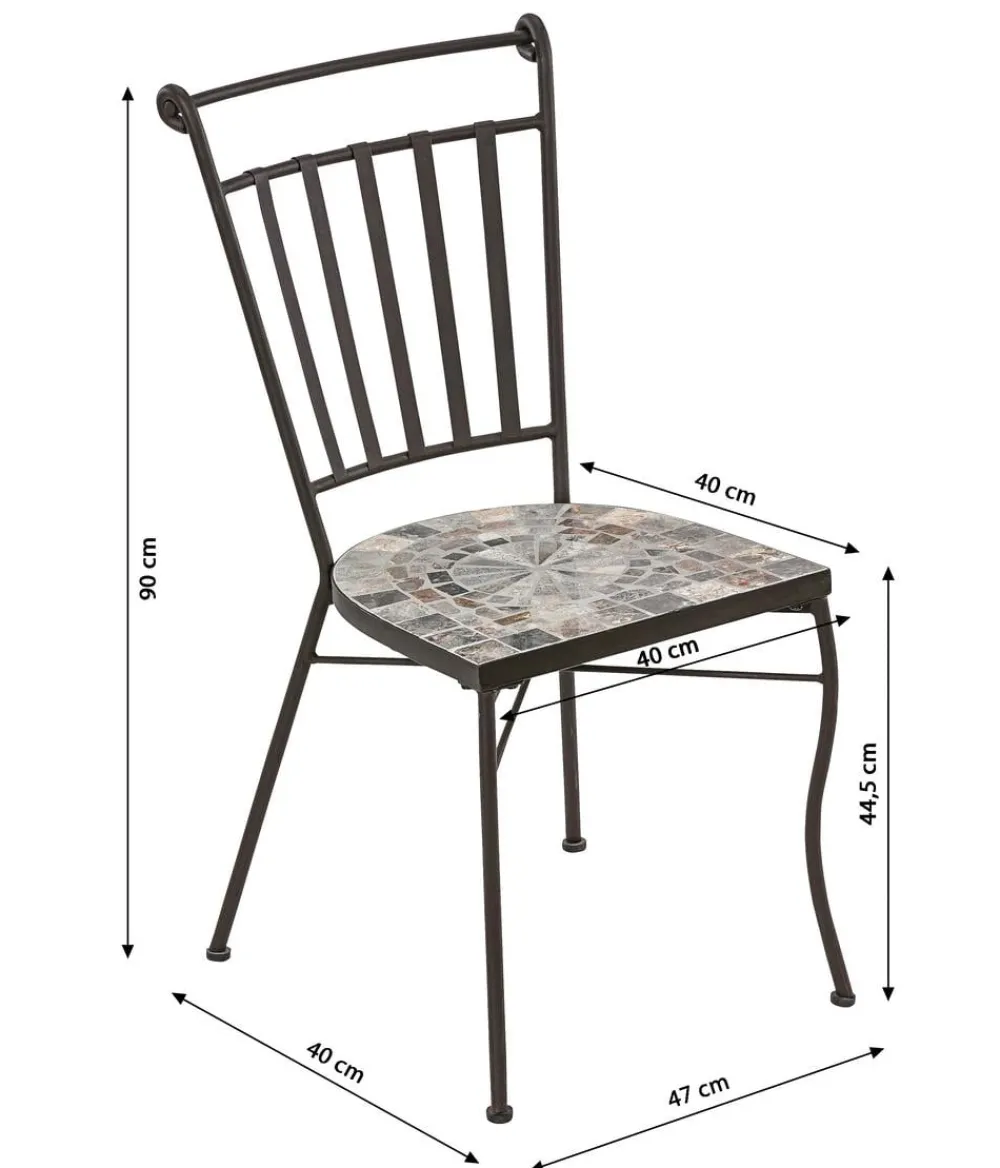 Dehner Gartenstühle Metall|Balkonstühle - Mosaikstuhl Grazia