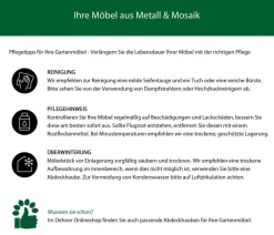 Dehner Garten-Esstische|Gartentische Metall - Mosaiktisch Diana