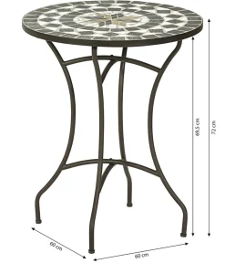 Dehner Garten-Esstische|Gartentische Metall - Mosaiktisch Diana